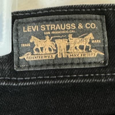 Levis 515 Boot Cut Jeans Womens 12/32 Black Rhinestone Mid Rise Stretch Denim - Thumbnail 9