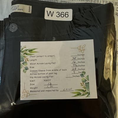 Levis 515 Boot Cut Jeans Womens 12/32 Black Rhinestone Mid Rise Stretch Denim - Thumbnail 13