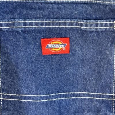 Dickies Carpenter Jeans Mens 50x32 Blue Relaxed Straight Denim Big Tall Workwear - Thumbnail 3