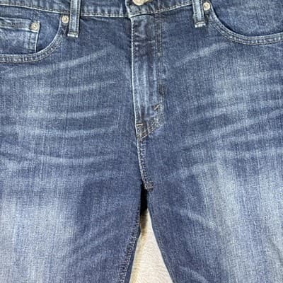 Levis 541 Jeans Mens 30x32 Blue Athletic Taper Stretch Denim Mid Wash Whiskered - Thumbnail 3