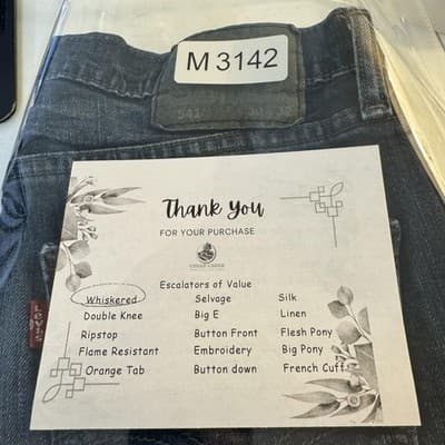 Levis 541 Jeans Mens 30x32 Blue Athletic Taper Stretch Denim Mid Wash Whiskered - Thumbnail 10