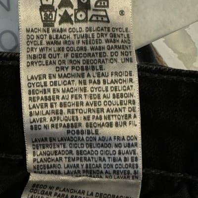 Levis 515 Boot Cut Jeans Womens 12/32 Black Rhinestone Mid Rise Stretch Denim - Thumbnail 12