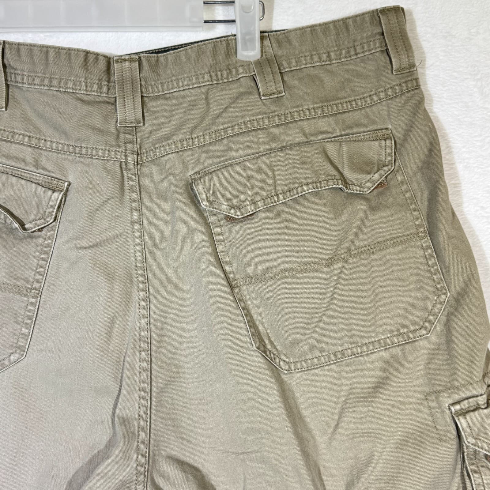Wrangler Hero Shorts Men’s 40 Khaki Cargo 100% Cotton Outdoor Workwear Zip Fly - Thumbnail 10