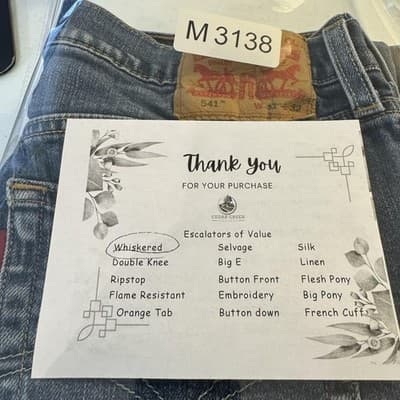 Levis 541 Jeans Mens 32x29 (31x32) Blue Athletic Taper Stretch Denim Medium Wash - Thumbnail 10