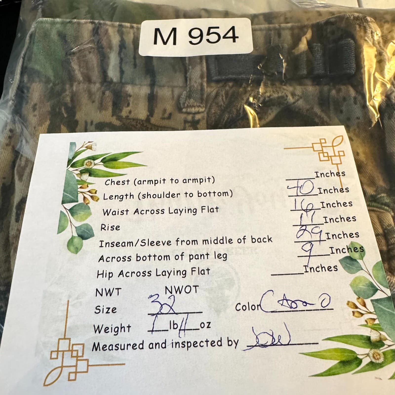 Rattlers Brand Cargo Pants Men 32 Brown Camo Cotton Hunting Outdoor Drawstring - Thumbnail 9