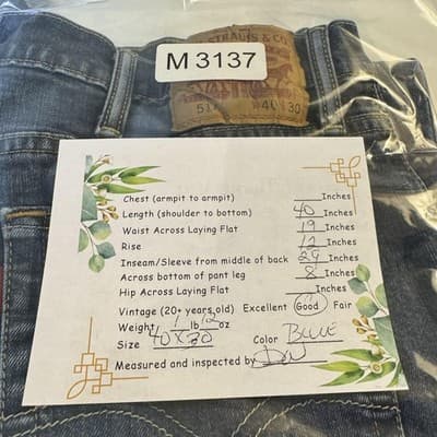 Levis 514 Jeans Mens 38x29 Blue Medium Wash Straight Leg Regular Fit Denim - Thumbnail 13