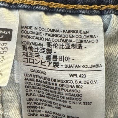 Levis 514 Jeans Mens 38x29 Blue Medium Wash Straight Leg Regular Fit Denim - Thumbnail 8