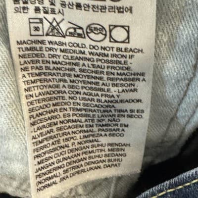 Levis 514 Jeans Mens 38x29 Blue Medium Wash Straight Leg Regular Fit Denim - Thumbnail 10