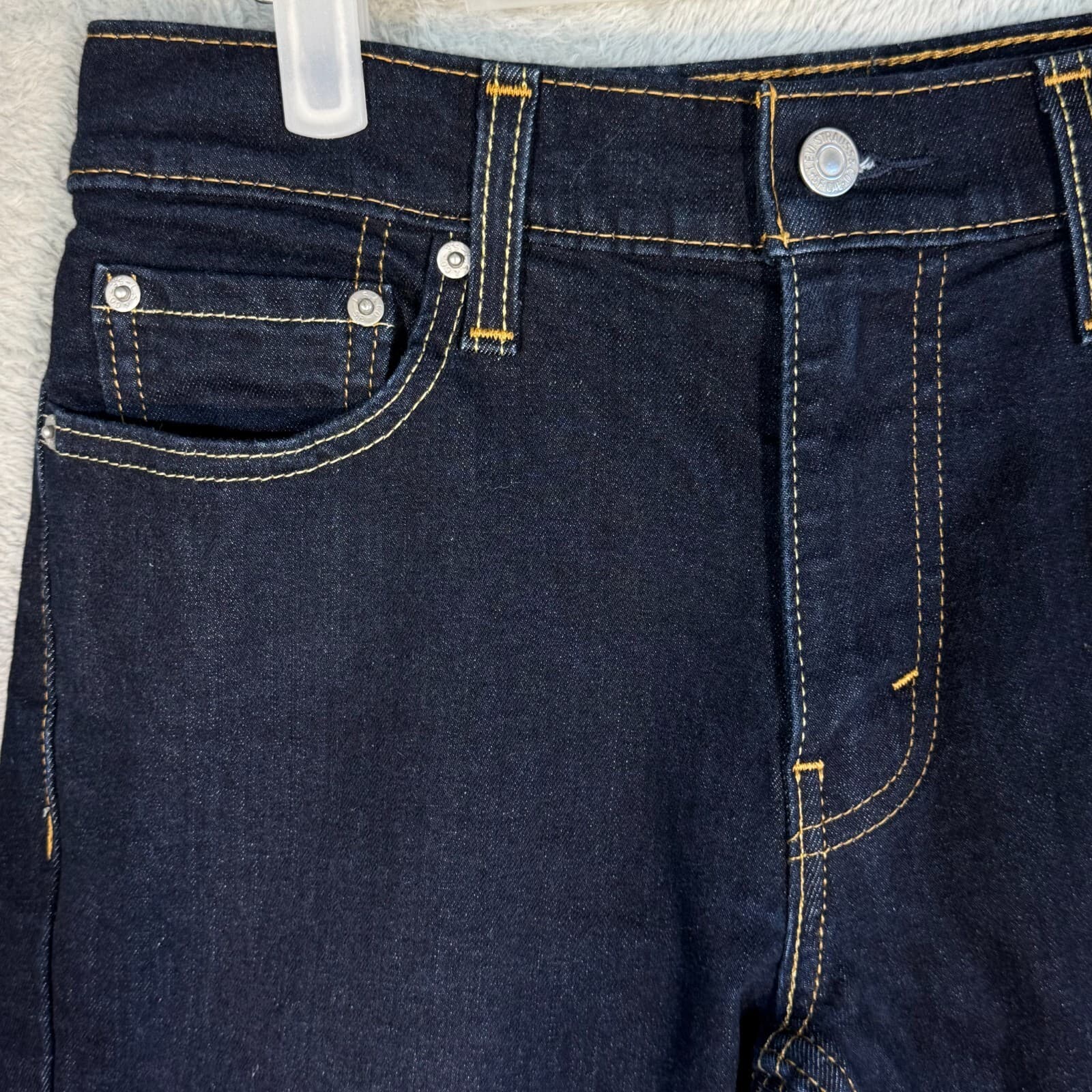 Levi’s 511 Mens Jeans Straight Leg 30x30 Blue Stretch Denim Dark Wash - Thumbnail 3