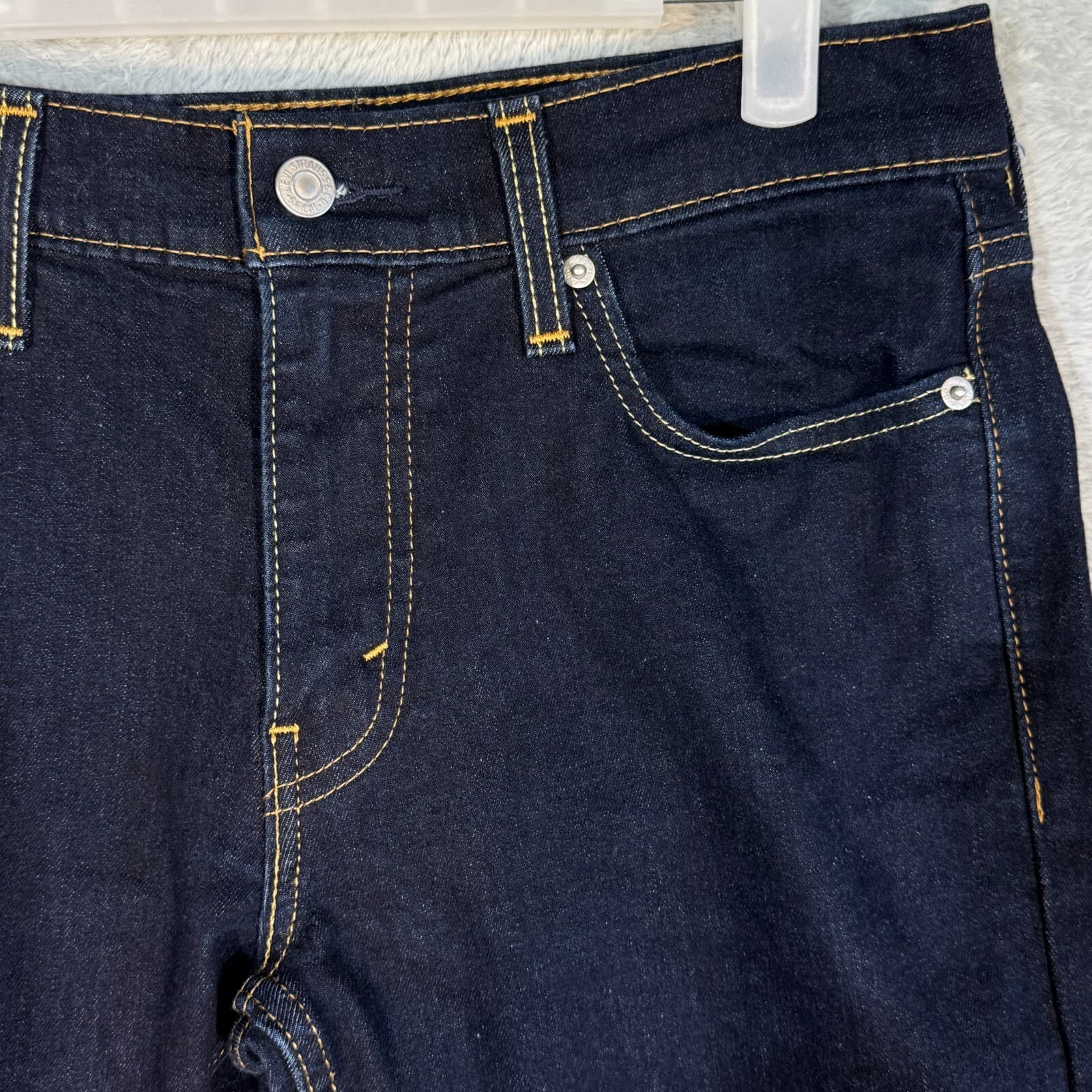 Levi’s 511 Mens Jeans Straight Leg 30x30 Blue Stretch Denim Dark Wash - Thumbnail 4