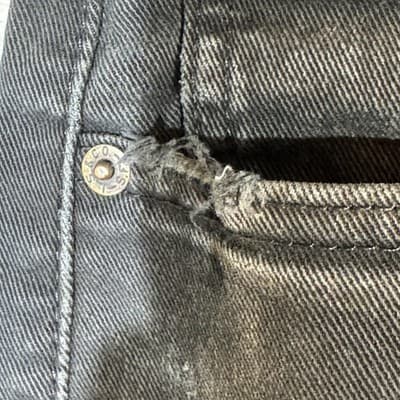 Levis 510 Jeans Mens 32x32 (32x30) Black Charcoal Skinny Slim Stretch Denim - Thumbnail 5