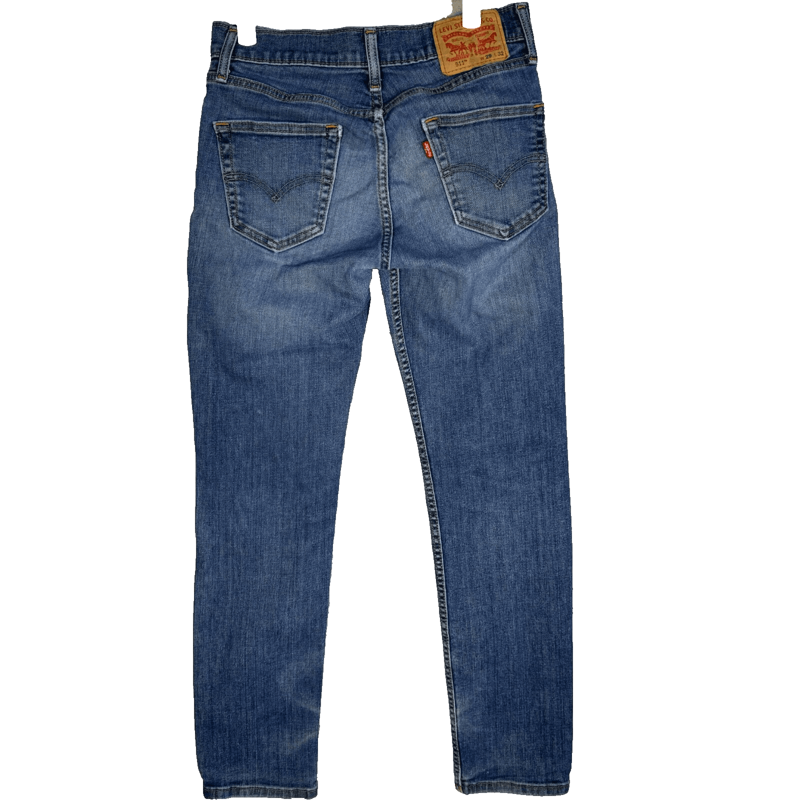 Levi’s 511 Mens Jeans Straight Leg 29x32 Blue Stretch Denim Medium Wash - Thumbnail 2