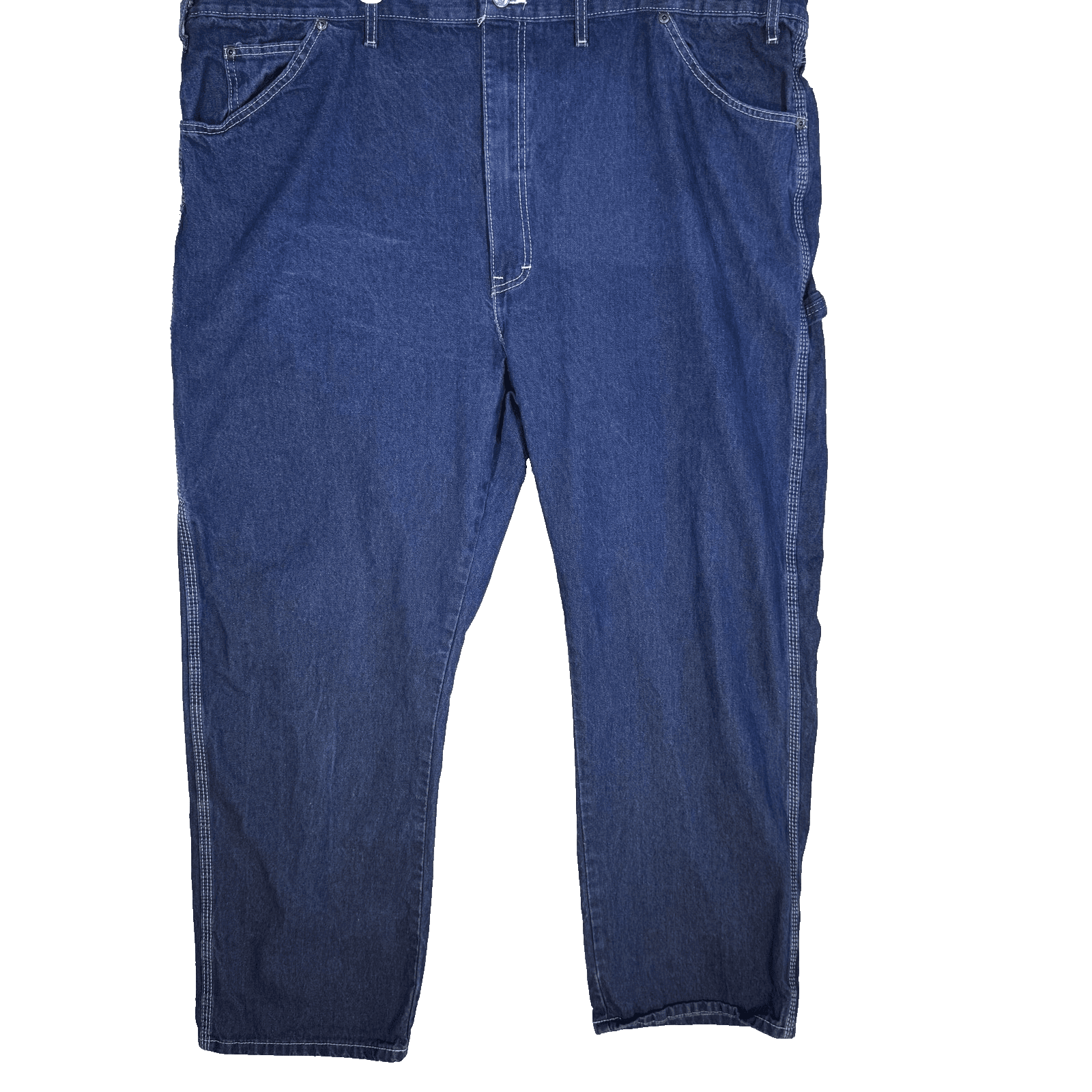 Dickies Carpenter Jeans Mens 50x32 Blue Relaxed Straight Denim Big Tall Workwear - Image 1