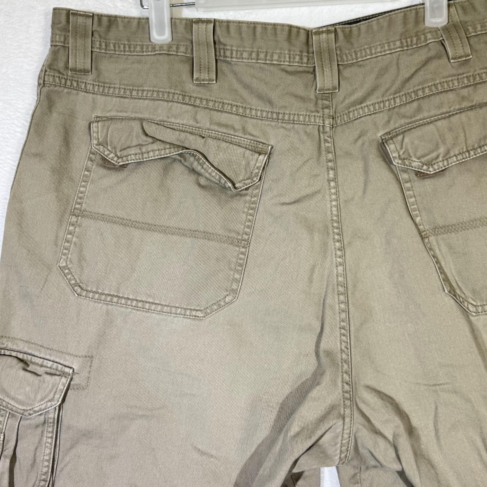 Wrangler Hero Shorts Men’s 40 Khaki Cargo 100% Cotton Outdoor Workwear Zip Fly - Thumbnail 8