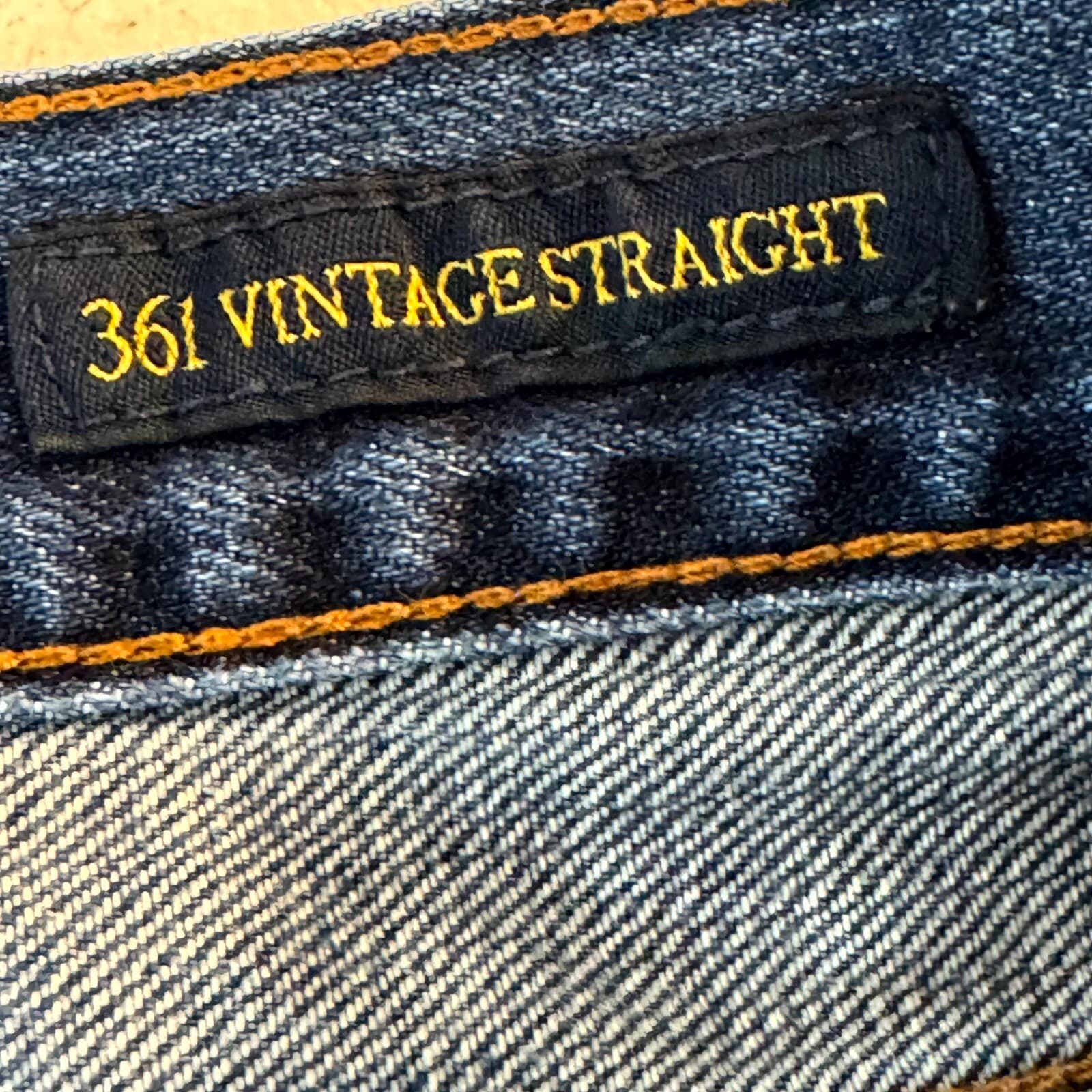 Lucky Brand 361 Jeans Men 40X30 Blue Denim Vintage Straight Leg Mid-Rise Stretch - Thumbnail 12