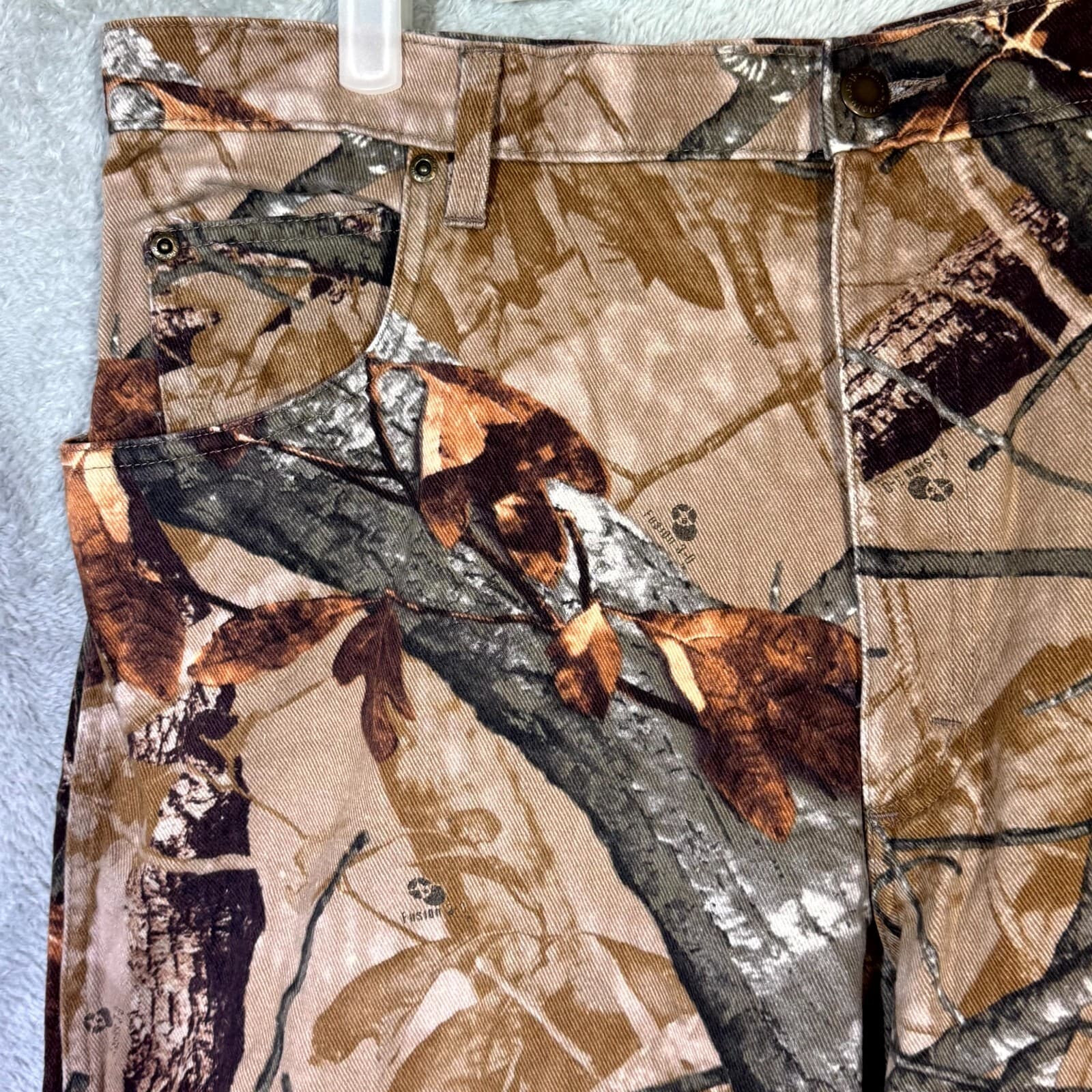 Wrangler Authentics Jeans Men 40X32 Brown Camo Cotton Relaxed Fit Straight Leg - Thumbnail 3