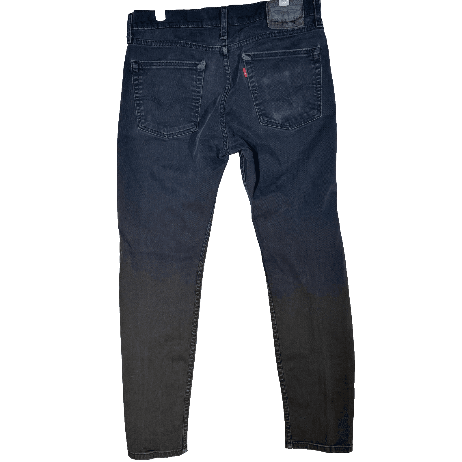 Levis 510 Jeans Mens 32x32 (32x30) Black Charcoal Skinny Slim Stretch Denim - Thumbnail 2