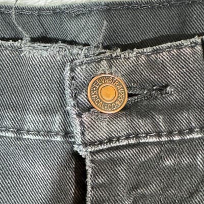 Levis 510 Jeans Mens 32x32 (32x30) Black Charcoal Skinny Slim Stretch Denim - Thumbnail 4