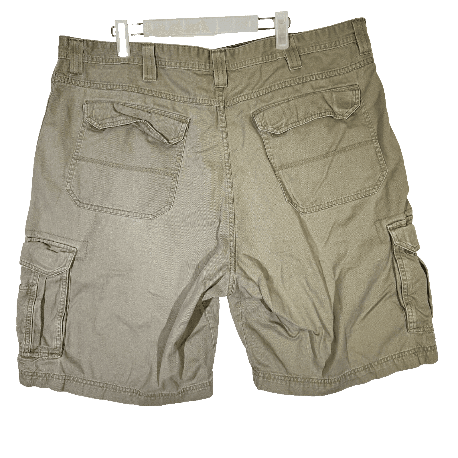 Wrangler Hero Shorts Men’s 40 Khaki Cargo 100% Cotton Outdoor Workwear Zip Fly - Thumbnail 2