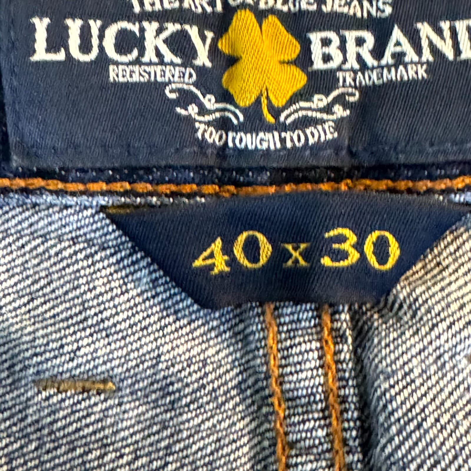 Lucky Brand 361 Jeans Men 40X30 Blue Denim Vintage Straight Leg Mid-Rise Stretch - Thumbnail 11