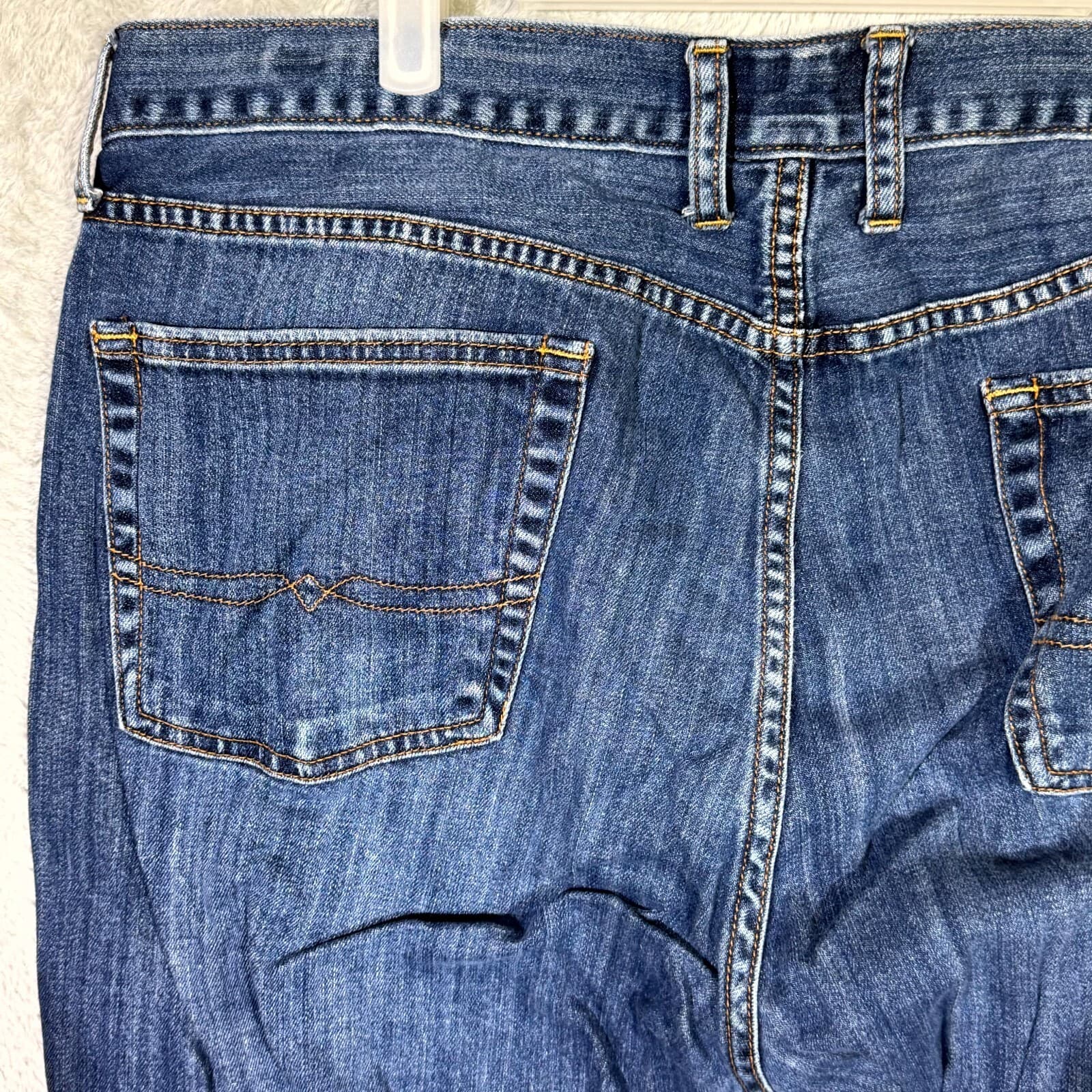Lucky Brand 361 Jeans Men 40X30 Blue Denim Vintage Straight Leg Mid-Rise Stretch - Thumbnail 6