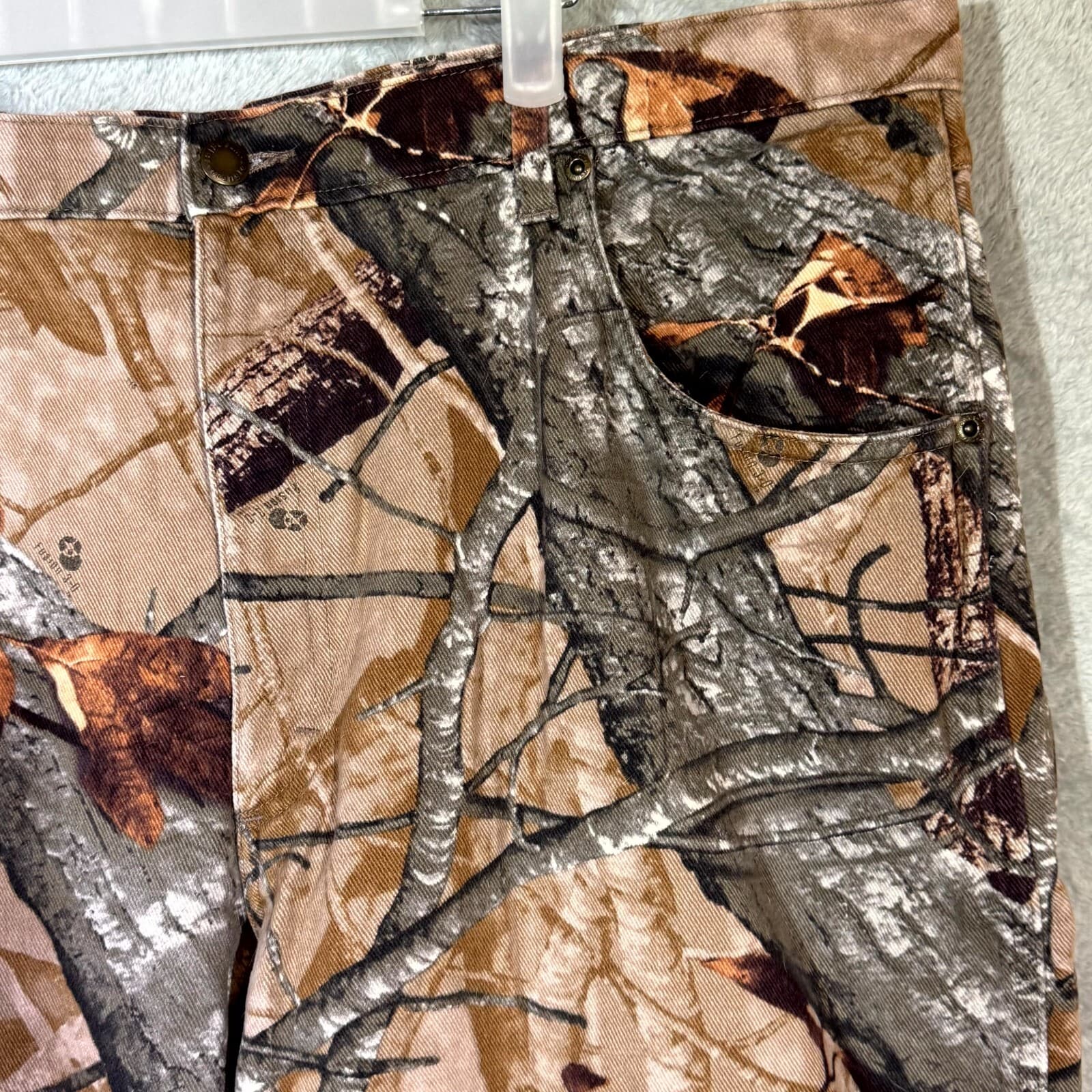 Wrangler Authentics Jeans Men 40X32 Brown Camo Cotton Relaxed Fit Straight Leg - Thumbnail 4