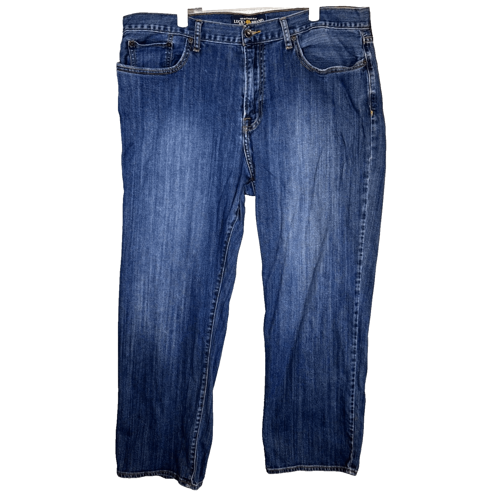 Lucky Brand 361 Jeans Men 40X30 Blue Denim Vintage Straight Leg Mid-Rise Stretch - Image 1