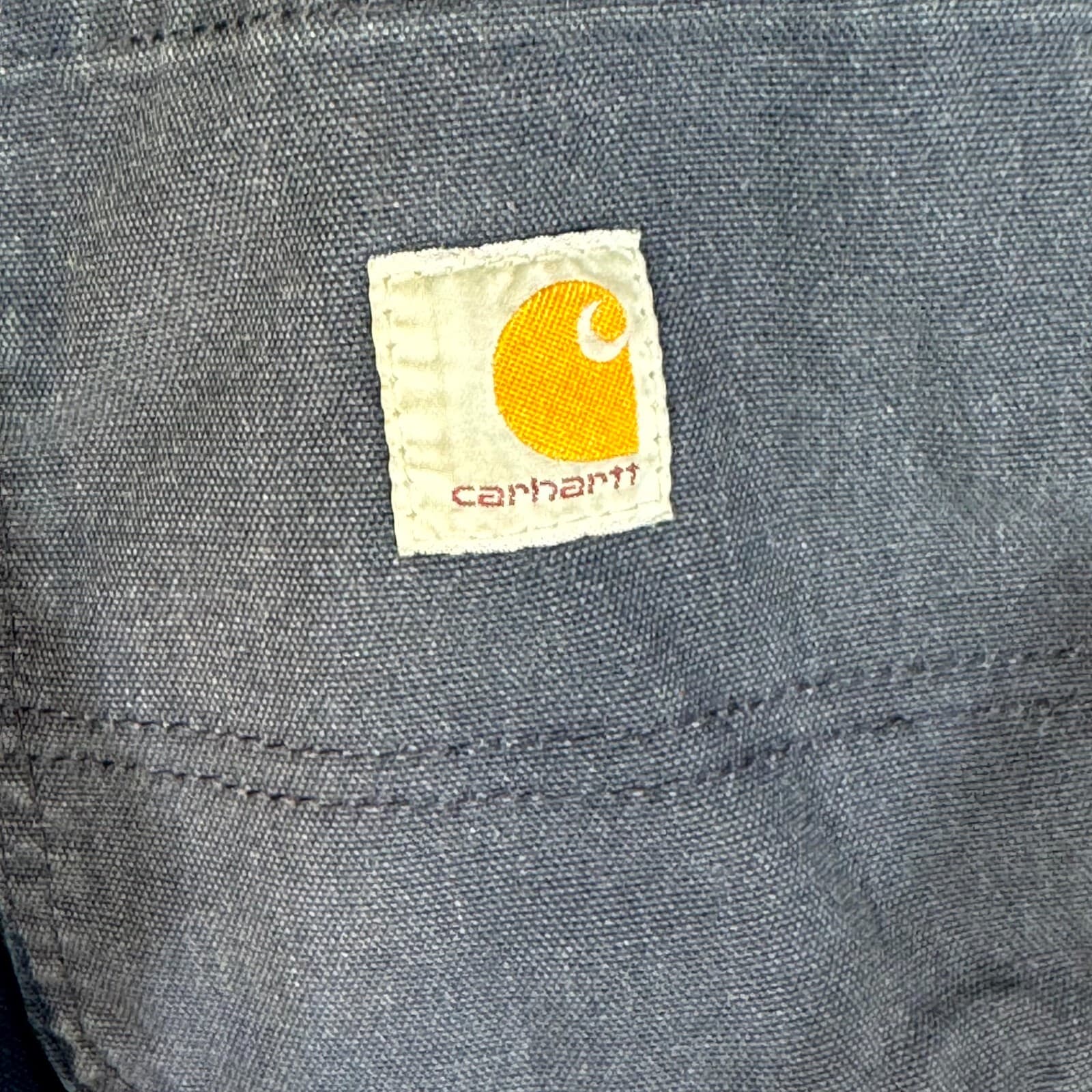 Carhartt 383-20 Dungaree Pants Mens 38x30 Navy Canvas Carpenter Workwear - Thumbnail 5