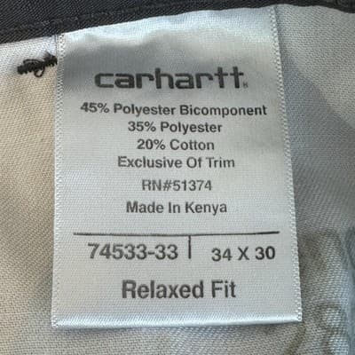 Carhartt Pants Mens 34x29 Gray Ripstop Relaxed Fit Workwear Cargo (34x29) - Thumbnail 8