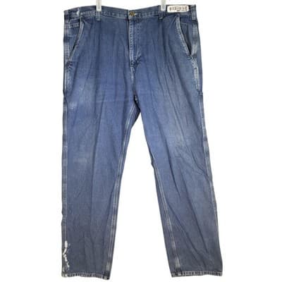 Carhartt Jeans Mens 42x34 Blue Dungaree Fit Workwear Denim Pants (42x34) - Image 1