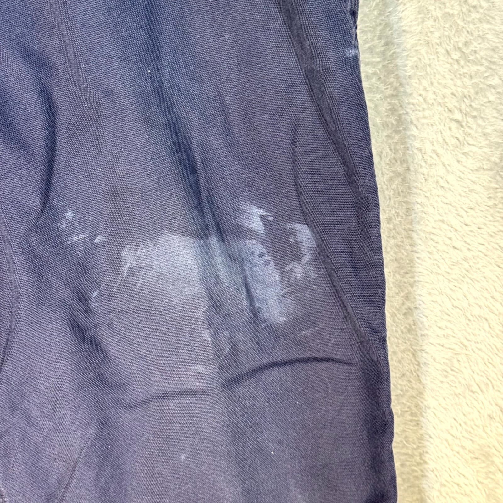 Carhartt 383-20 Dungaree Pants Mens 38x34 Navy Canvas Carpenter Workwear - Thumbnail 3