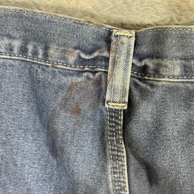 Carhartt Jeans Mens 42x34 Blue Dungaree Fit Workwear Denim Pants (42x34) - Thumbnail 5