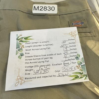 Dickies 874KH Pants Mens 34x30 Khaki Original Fit Workwear Chino Twill - Thumbnail 7