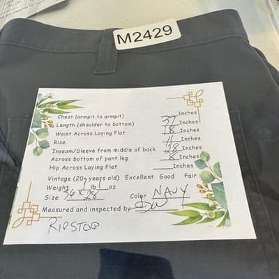 Carhartt Pants Mens 36x28 Navy Ripstop Relaxed Fit Workwear Cargo (36x28) - Thumbnail 7