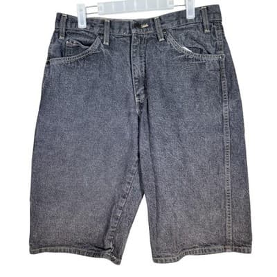 Dickies Carpenter Shorts Mens 32 Gray Denim Workwear Utility Pockets Relaxed - Image 1
