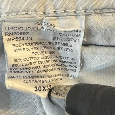 Dickies WP594DN Pants Mens 30x32 Blue Slim Straight Cargo Workwear Utility - Thumbnail 4