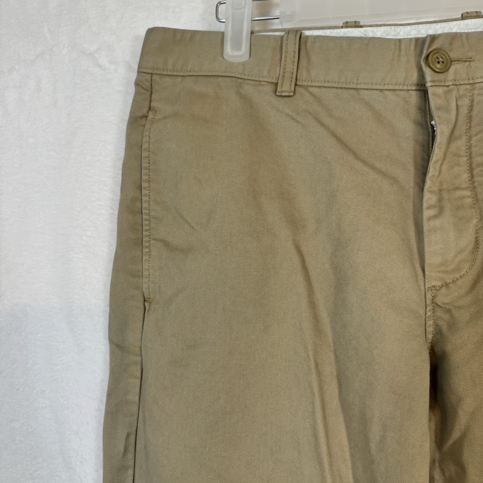 J.Crew Women’s Essential Chino Pants 33W Khaki Cotton Mid-Rise Straight Leg W375 - Thumbnail 4