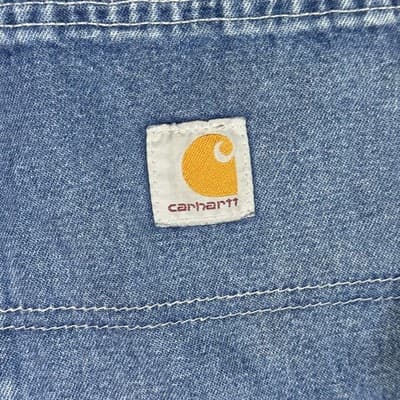 Carhartt Jeans Mens 42x34 Blue Dungaree Fit Workwear Denim Pants (42x34) - Thumbnail 4