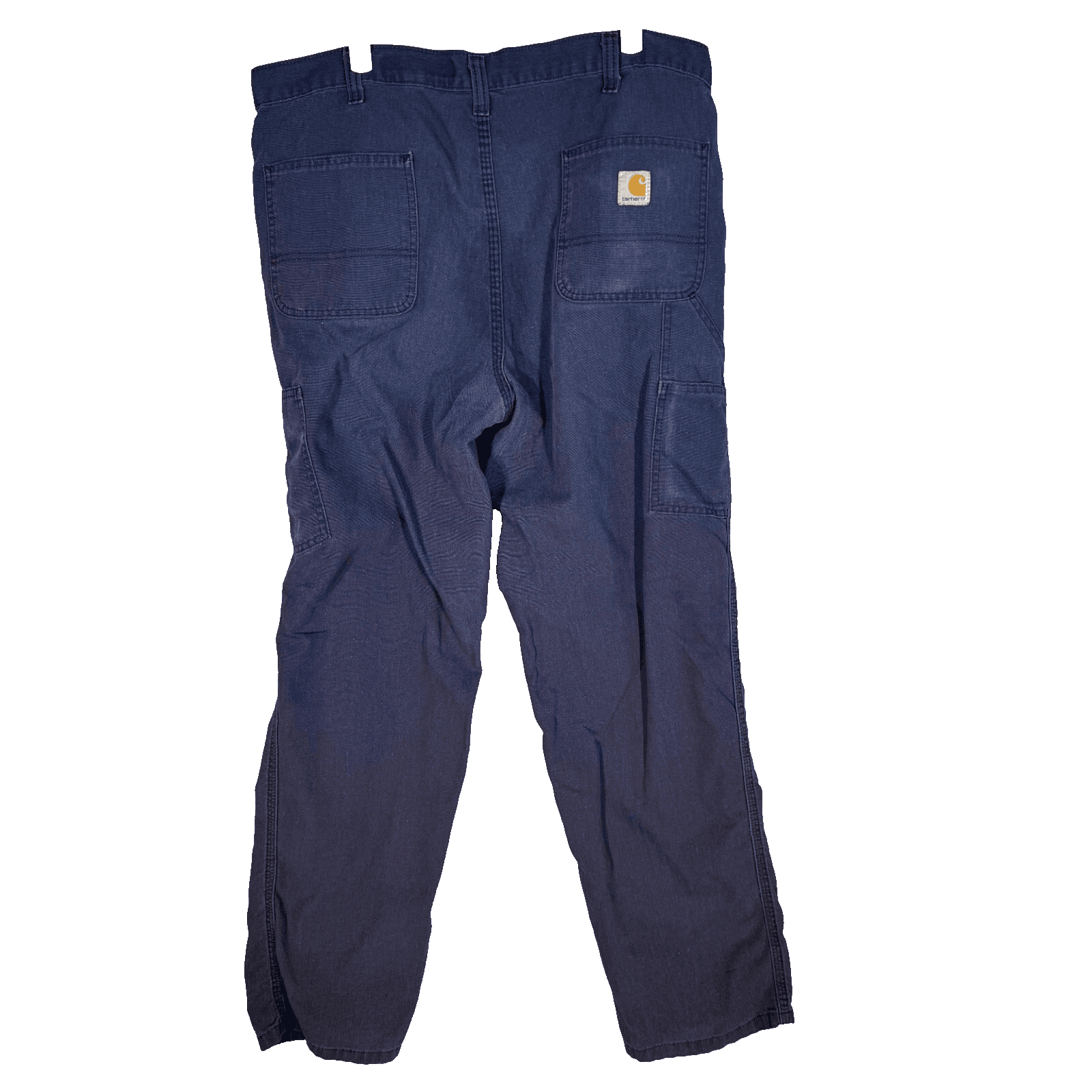 Carhartt 383-20 Dungaree Pants Mens 38x32 Navy Canvas Carpenter Workwear - Thumbnail 2