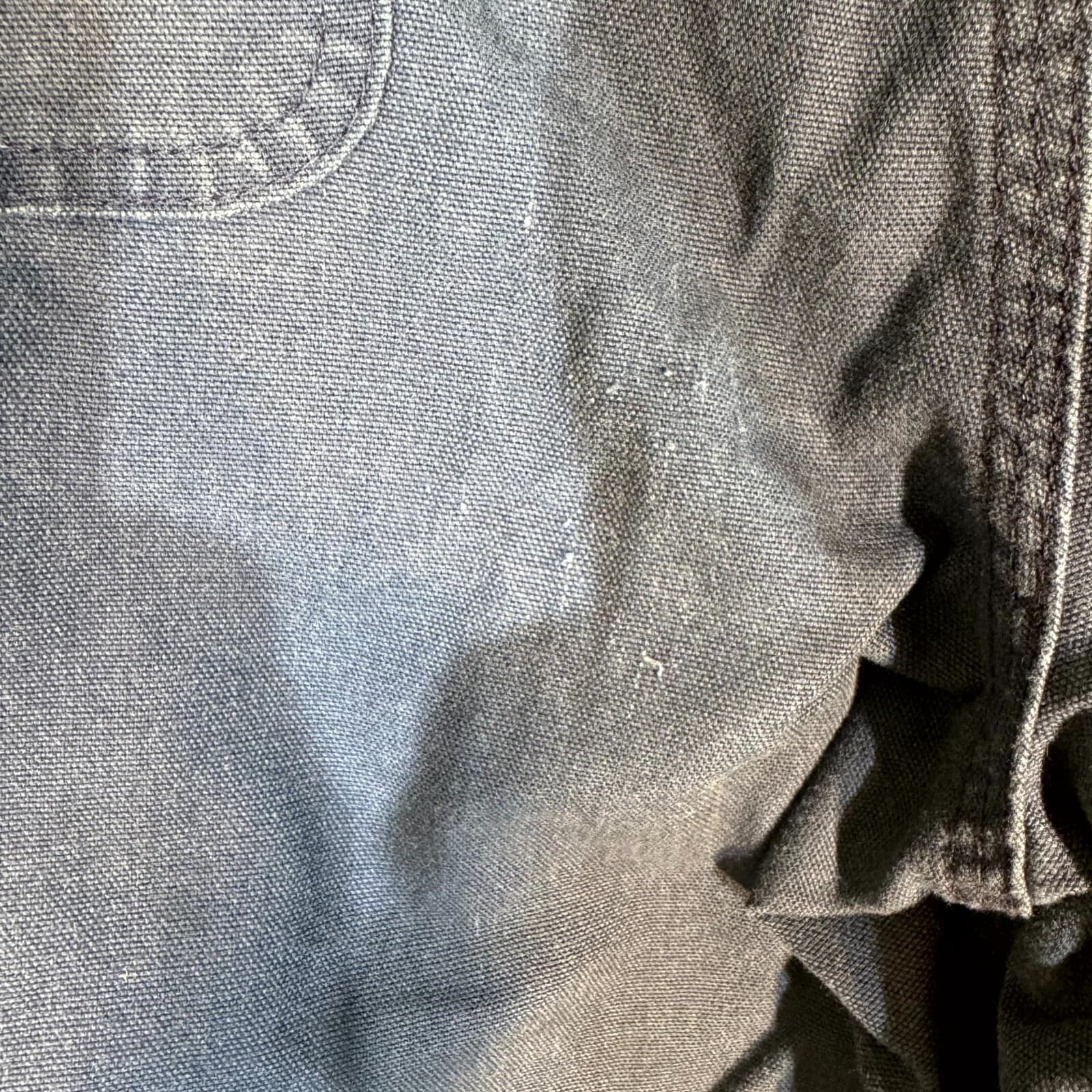 Carhartt 383-20 Dungaree Pants Mens 38x30 Navy Canvas Carpenter Workwear - Thumbnail 4