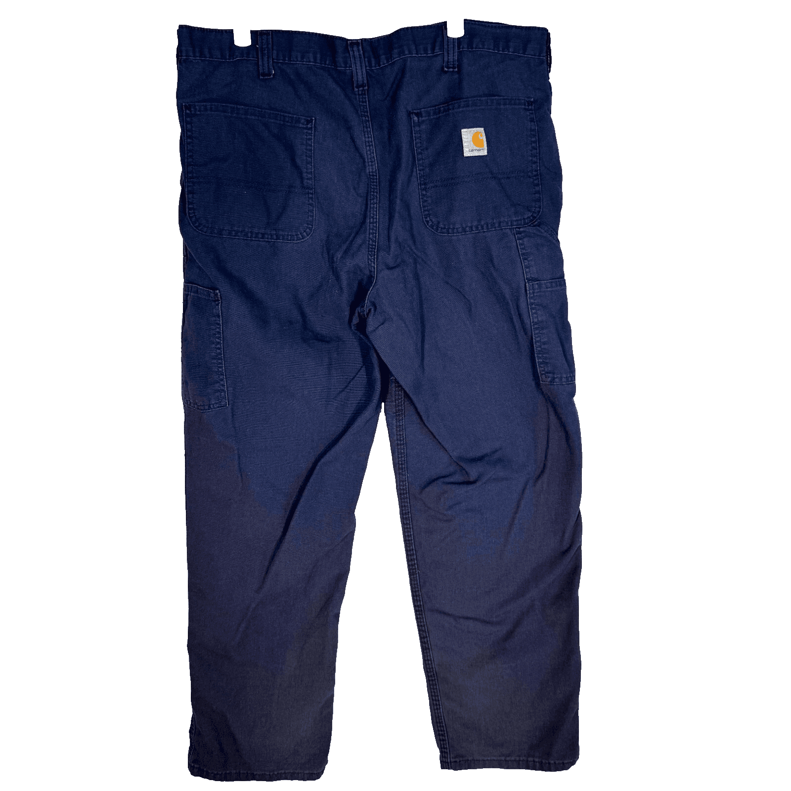 Carhartt 383-20 Dungaree Pants Mens 38x30 Navy Canvas Carpenter Workwear - Thumbnail 2
