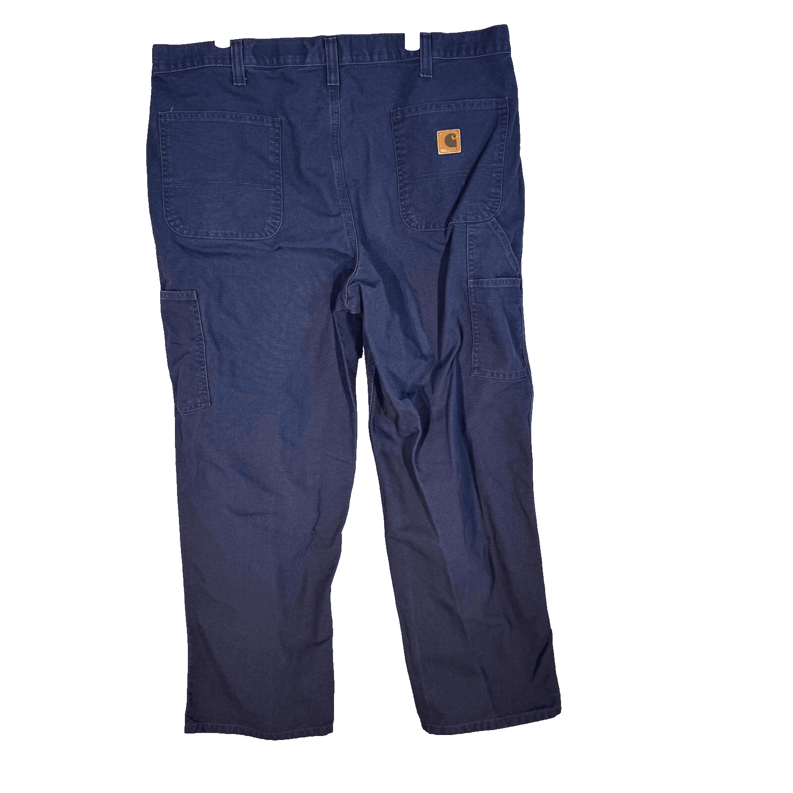 Carhartt 383-20 Dungaree Pants Mens 40x30 Navy Canvas Carpenter Workwear - Thumbnail 2