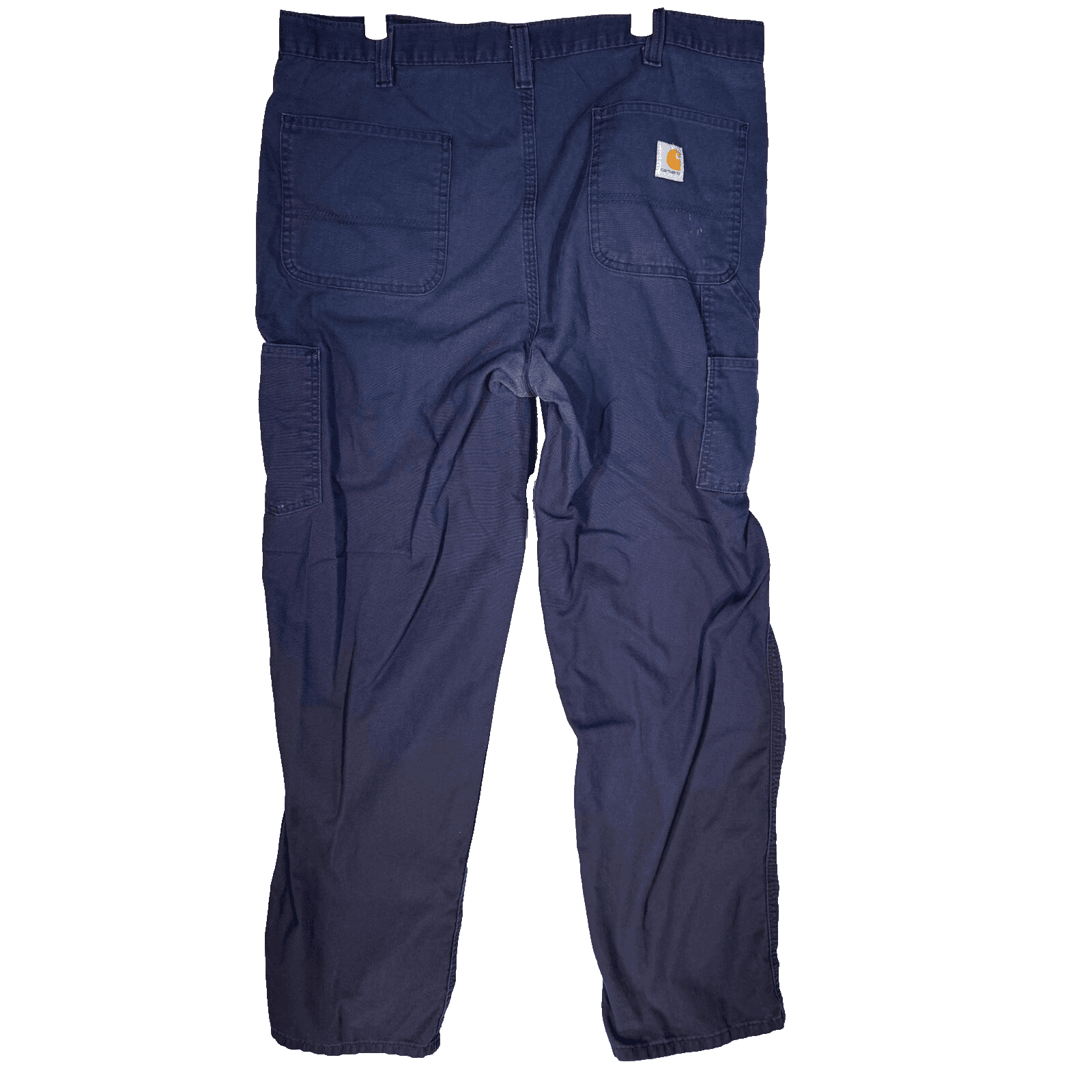 Carhartt 383-20 Dungaree Pants Mens 38x34 Navy Canvas Carpenter Workwear - Thumbnail 2