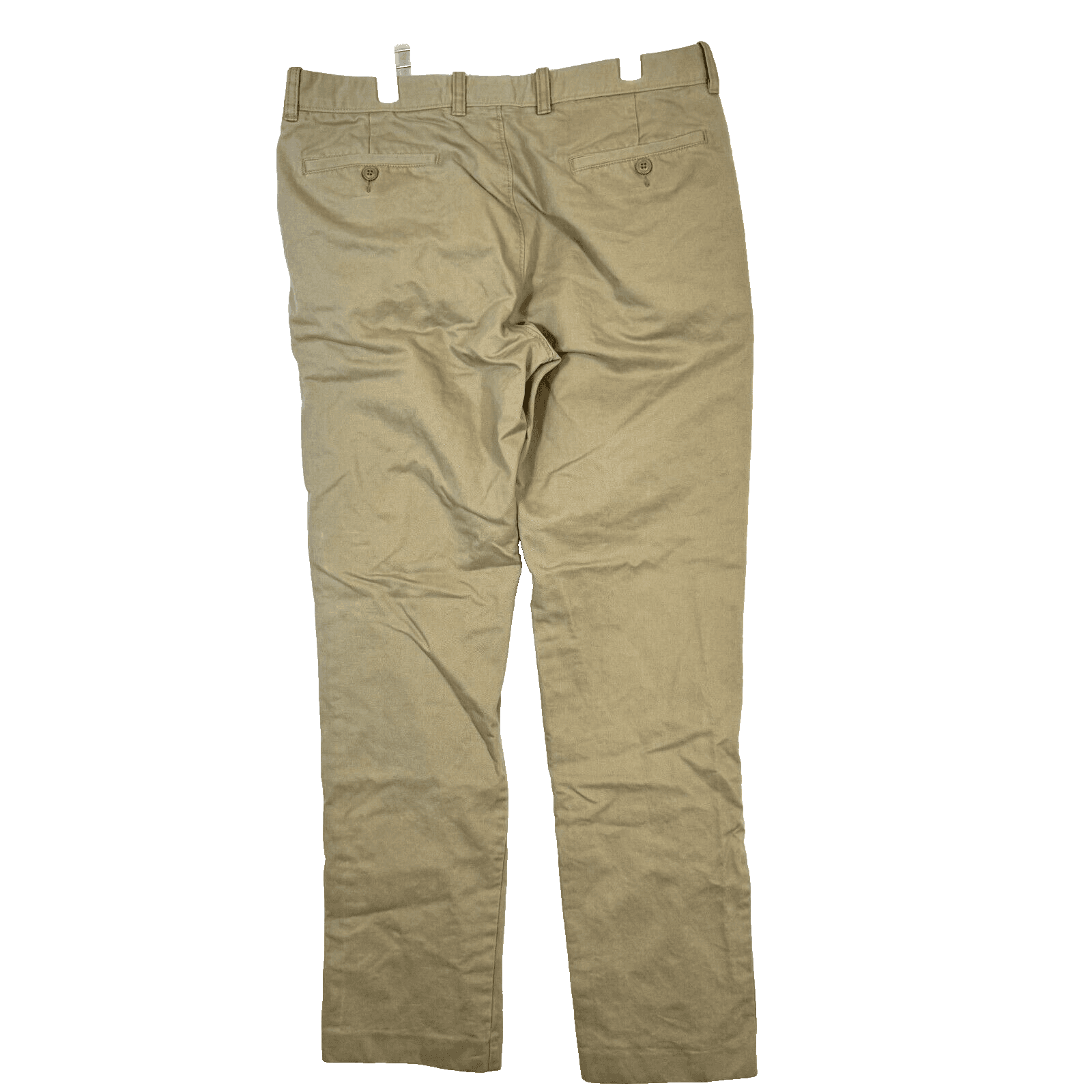 J.Crew Women’s Essential Chino Pants 33W Khaki Cotton Mid-Rise Straight Leg W375 - Thumbnail 2