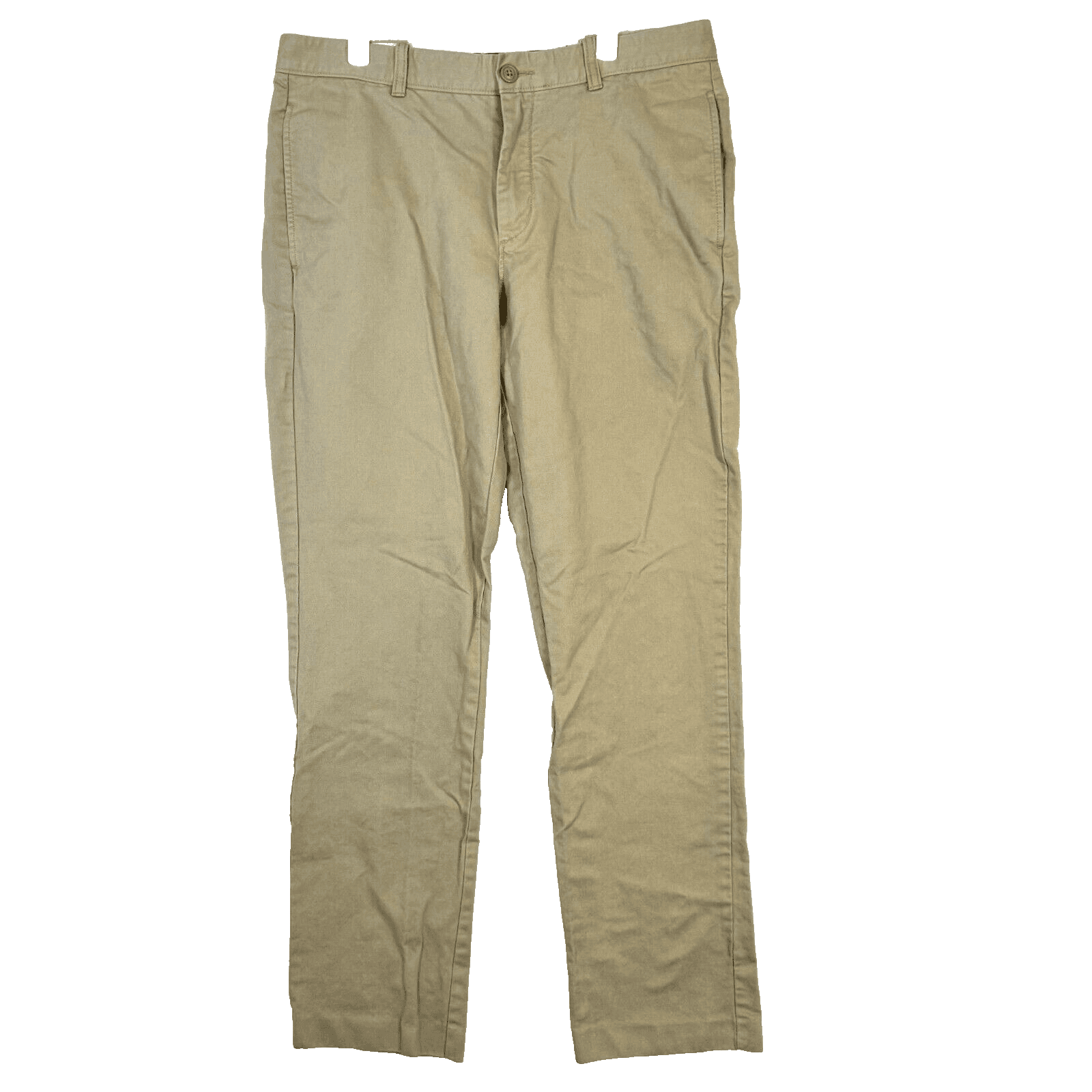 J.Crew Women’s Essential Chino Pants 33W Khaki Cotton Mid-Rise Straight Leg W375 - Image 1