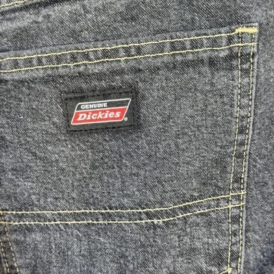 Dickies Carpenter Shorts Mens 32 Gray Denim Workwear Utility Pockets Relaxed - Thumbnail 4