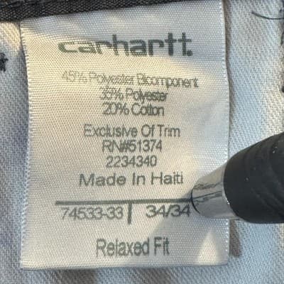Carhartt Pants Mens 34x34 Gray Ripstop Relaxed Fit Workwear Cargo (34x34) - Thumbnail 11