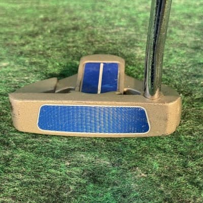 Tour Edge BackDraft B3 Mallet Putter Junior RH Steel Shaft Gold Blue Golf Club - Thumbnail 2