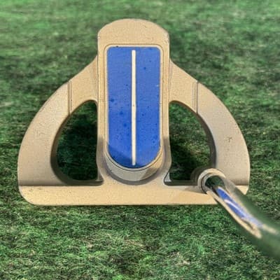 Tour Edge BackDraft B3 Mallet Putter Junior RH Steel Shaft Gold Blue Golf Club - Thumbnail 3