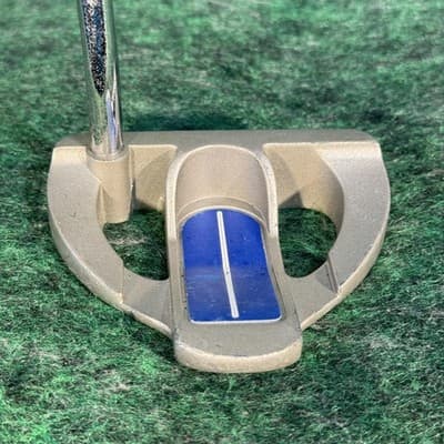 Tour Edge BackDraft B3 Mallet Putter Junior RH Steel Shaft Gold Blue Golf Club - Thumbnail 4